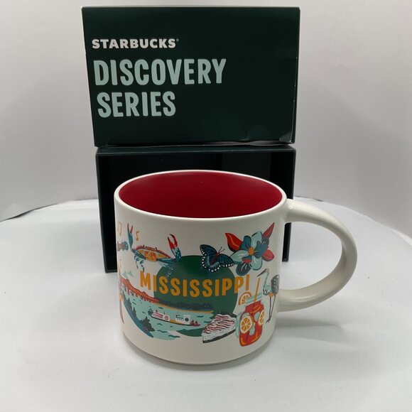 Starbucks Discovery Series Mississippi 14 Fl Oz Mug With Illustrations - Picture 1 of 6